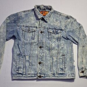 Men's Distressed Denim Jacket